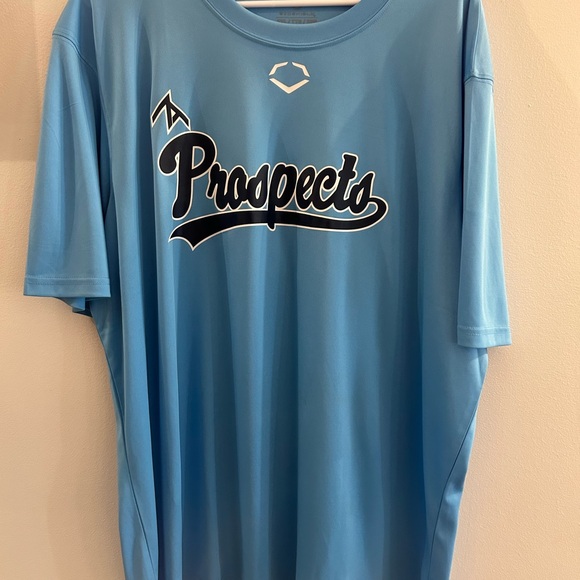 Evoshield Other - Northeast Prospects Perfect Game Baseball #27 Light Blue Men’s S 2XL Evoshield